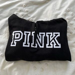 Black half zip hoodie